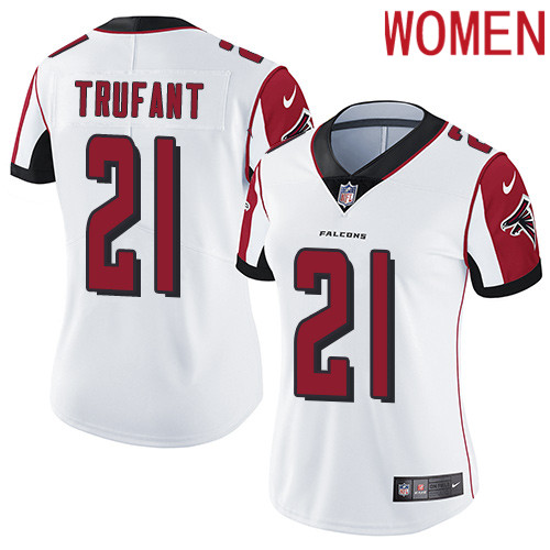 2019 Women Atlanta Falcons #21 Trufant white Nike Vapor Untouchable Limited NFL Jersey->women nfl jersey->Women Jersey